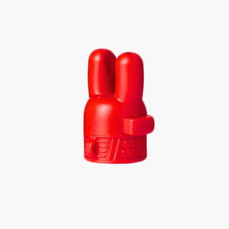Supper Sniffer Poppers Cap Leakproof in bright red with bunny-ear design, crafted in USA with care.